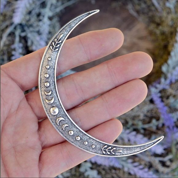 Accessories - Gothic Vintage Inspired Crescent Moon hair accessory, Moon Phase Accent